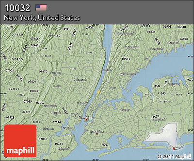 Savanna Style Map of ZIP Code 10032