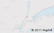 Silver Style 3D Map of ZIP code 10034, single color outside