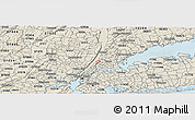 Shaded Relief Panoramic Map of ZIP code 10034