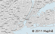 Silver Style 3D Map of ZIP code 10036