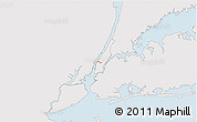 Silver Style 3D Map of ZIP code 10036, single color outside
