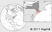 Blank Location Map of ZIP code 10037, highlighted country, highlighted state