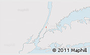 Silver Style 3D Map of ZIP code 10039, single color outside