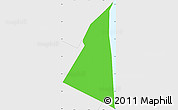 Political Simple Map of ZIP code 10039, single color outside, borders and labels