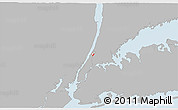 Gray 3D Map of ZIP code 10040, single color outside