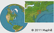 Satellite Location Map of ZIP code 10040