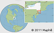 Savanna Style Location Map of ZIP code 10040, highlighted county, highlighted state