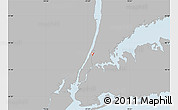 Gray Map of ZIP code 10040, single color outside