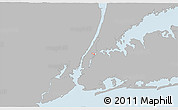 Gray 3D Map of ZIP code 10128, single color outside