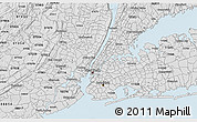 Silver Style 3D Map of ZIP code 10128