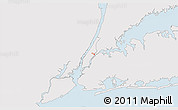 Silver Style 3D Map of ZIP code 10128, single color outside