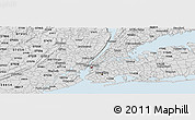 Silver Style Panoramic Map of ZIP code 10128