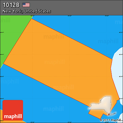 Political Simple Map of ZIP Code 10128