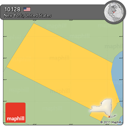 Savanna Style Simple Map of ZIP Code 10128