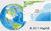 Physical Location Map of ZIP code 10280, highlighted country, highlighted county