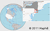 Gray Location Map of ZIP code 10301, highlighted country, highlighted state