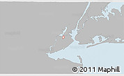 Gray 3D Map of ZIP code 10302, single color outside