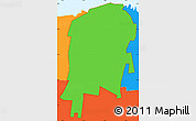 Political Simple Map of ZIP code 10302