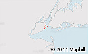 Silver Style 3D Map of ZIP code 10305, single color outside