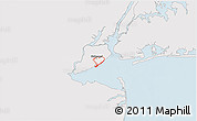 Silver Style 3D Map of ZIP code 10306, single color outside