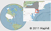 Savanna Style Location Map of ZIP code 10306, highlighted country, highlighted state, hill shading