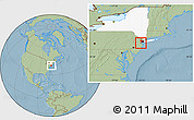 Savanna Style Location Map of ZIP code 10307, highlighted county, highlighted state, hill shading