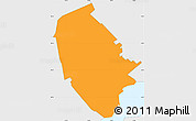 Political Simple Map of ZIP code 10308, single color outside, borders and labels