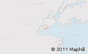 Silver Style 3D Map of ZIP code 10312, single color outside