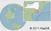 Savanna Style Location Map of ZIP code 10312, highlighted county, highlighted state, hill shading