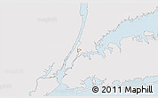 Silver Style 3D Map of ZIP code 10451, single color outside