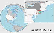 Gray Location Map of ZIP code 10453, highlighted country, highlighted state