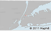 Gray 3D Map of ZIP code 10454, single color outside