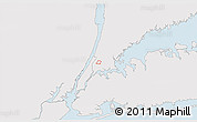 Silver Style 3D Map of ZIP code 10457, single color outside