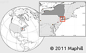 Blank Location Map of ZIP code 10458, highlighted country, highlighted state