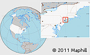 Gray Location Map of ZIP code 10458, highlighted country, highlighted county