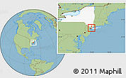 Savanna Style Location Map of ZIP code 10458, highlighted state