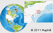 Physical Location Map of ZIP code 10459, highlighted country, highlighted county