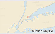 Classic Style 3D Map of ZIP code 10461, single color outside
