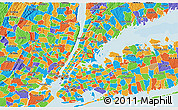 Political 3D Map of ZIP code 10461
