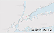 Silver Style 3D Map of ZIP code 10461, single color outside