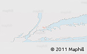 Silver Style Panoramic Map of ZIP code 10461, single color outside