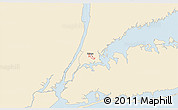 Classic Style 3D Map of ZIP code 10462, single color outside