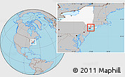 Gray Location Map of ZIP code 10462, highlighted state