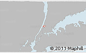 Gray 3D Map of ZIP code 10463, single color outside