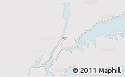 Silver Style 3D Map of ZIP code 10463, single color outside