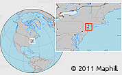 Gray Location Map of ZIP code 10463