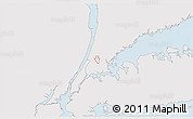 Silver Style 3D Map of ZIP code 10467, single color outside