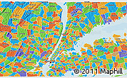 Political 3D Map of ZIP code 10471