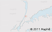 Silver Style 3D Map of ZIP code 10471, single color outside