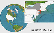 Satellite Location Map of ZIP code 10471, highlighted country, highlighted state